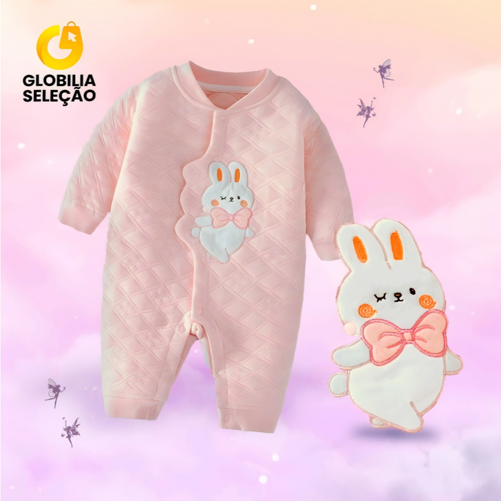 Roupa Térmica Infantil Body Infantil Romper Para Bebês De Manga Comprida - Tecido Antialér...