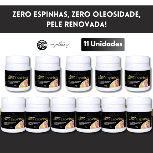 Kit com 11 Cremes Zero Espinhas – Controle de Oleosidade e Hidratação na Medida Certa