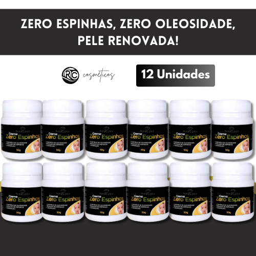 Kit com 12 Cremes Zero Espinhas – Controle de Oleosidade e Hidratação na Medida Certa