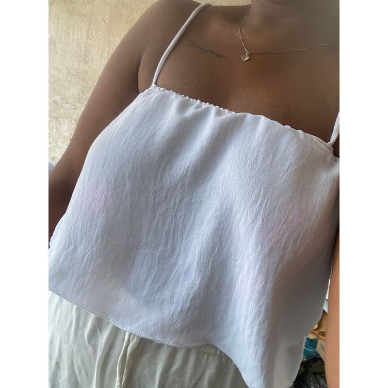 Cropped Feminino alcinha fina Cropped soltinho