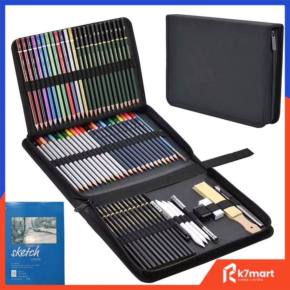 Estojo 72/24 Peças Lápis De Desenho Arte Profissional Pintura-Tablet de desenho grátis em Oferta na Shopee
