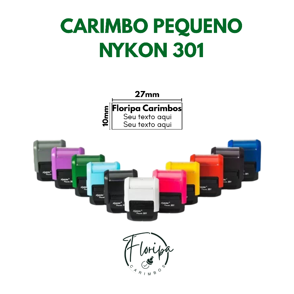 Carimbo Automático PEQUENO 301 NYKON PROFISSIONAIS em Oferta na Shopee