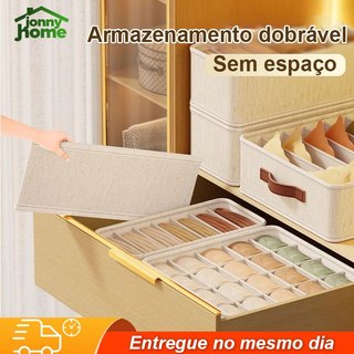 Caixa De Armazenamento De Roupas Íntimas Para Meias Compartimentos De Gaveta Caixas De Cl…