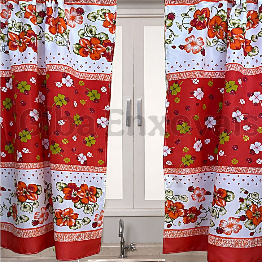 Cortina De Cozinha Para Vitro casa e decoração 200cm X 130cm - Joaninha