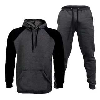 Conjunto Moletom Raglan Blusa de Frio + Calça de Abrigo em Algodão Lançamento em Oferta na Shopee