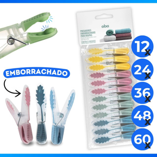 KIT COM 60, 48, 36, 24, 12 UNIDADES DE PRENDEDOR DE ROUPAS, PLÁSTICO EMBORRACHADO em Oferta na Shopee