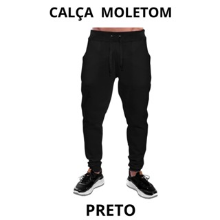 Calça de moletom pelúcido masculino estilo jogger academia ,caminhada e casual muito confortável em Oferta na Shopee