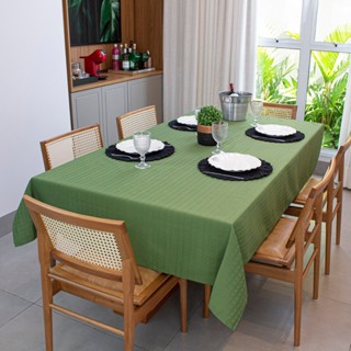 Toalha de Mesa Retangular Lisa 6 Lugares Cadeira 2,10x1,50m Texturatta Cozinha Buffet Fest...