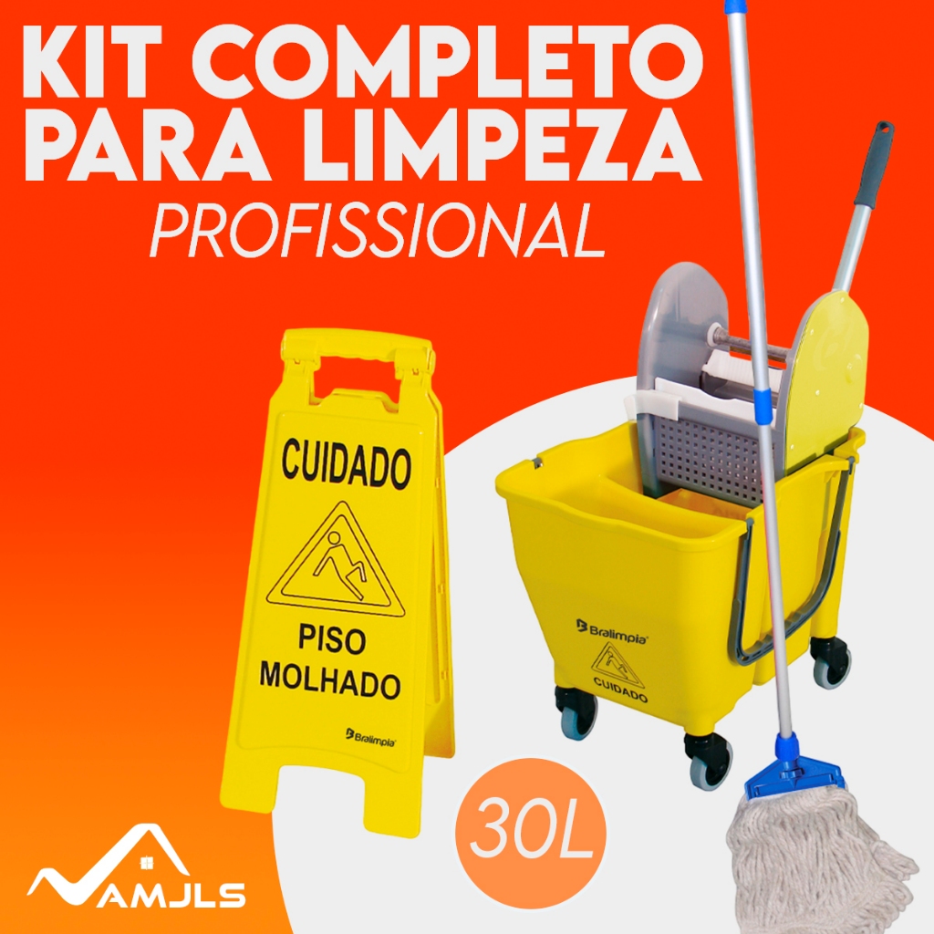 Imagem de Carrinho De Limpeza Profissional Doblô Flex 30 Litros