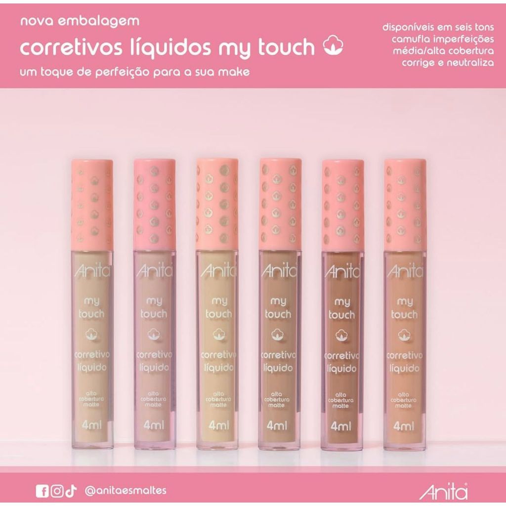Corretivo Líquido Matte My Touch Anita - Escolha sua cor