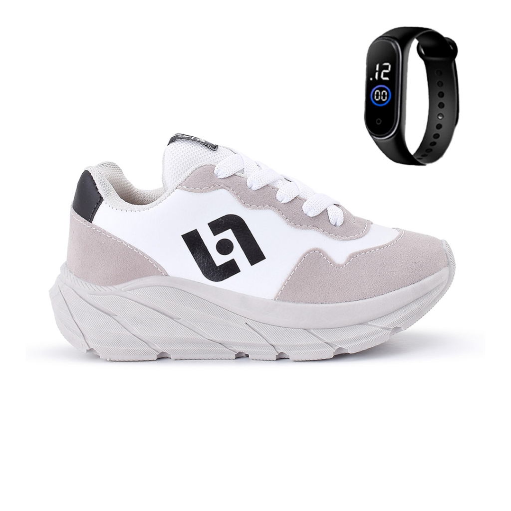 Tenis Infantil Meninos Jogger Escolar Casual Camurça + Relogio em Oferta na Shopee