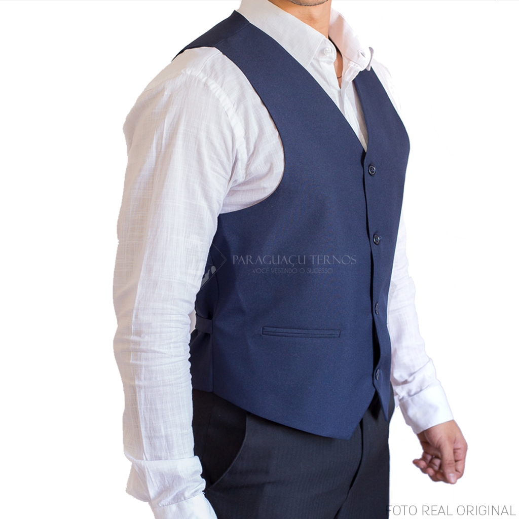 Colete Social Masculino Slim Azul Marinho | Elegância, Qualidade Premium e Ajuste Perfeito