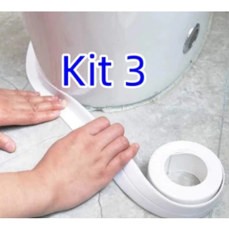 Kit De 3 Fita Selante De Pvc À Prova D 'Água Para Cozinha / Banheiro / Banheira em Oferta na Shopee