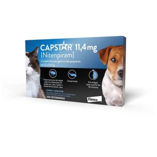 Antipulgas Capstar 11mg - 1 Comprimido Cães Gatos Até 11kg em Oferta na Shopee