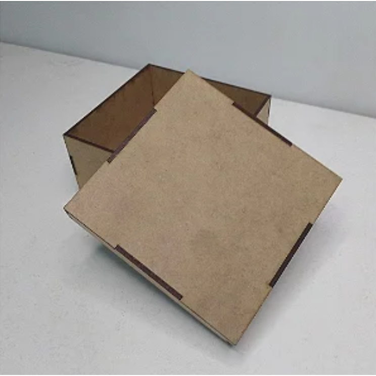 KIT CAIXA TAMPA DE SAPATO MDF CRU COM 12 UNIDADES UNIDADE - 20X20x10