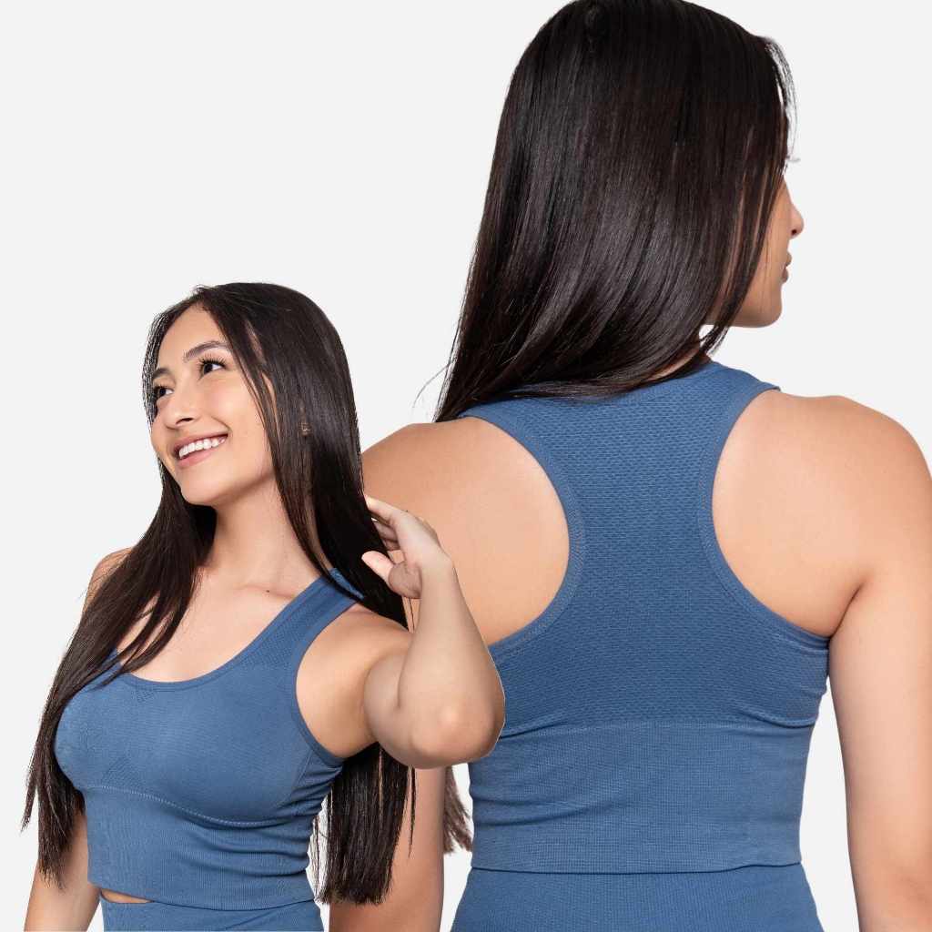 Top Nadador Academia Fitness Impllus Alça Larga Sem Costura