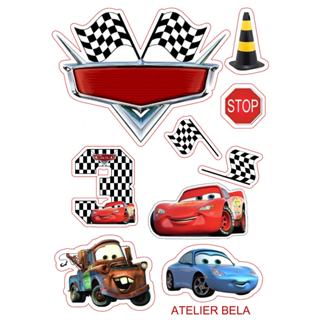 Topo De Bolo Carros Personalizado Com Nome E Idade em Oferta na Shopee