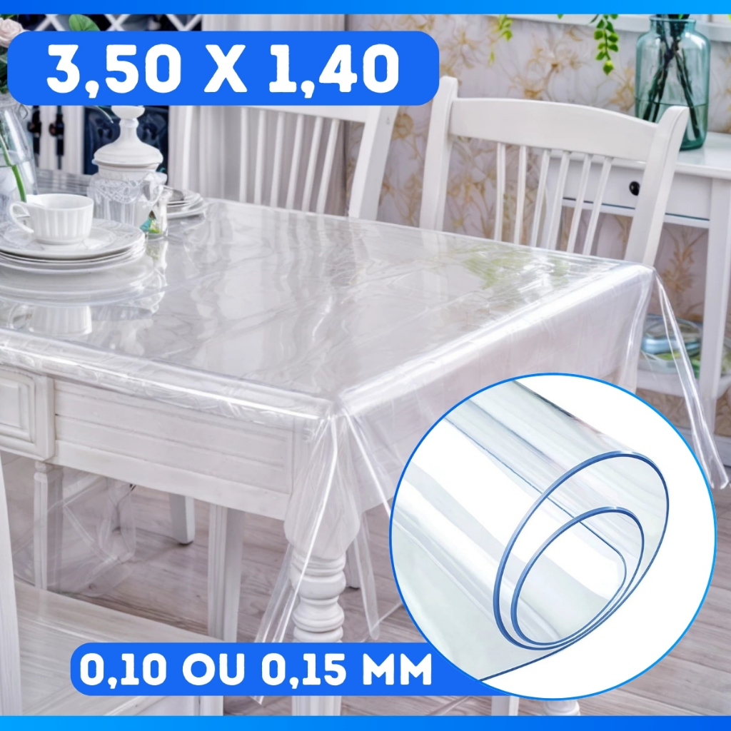 Plástico Toalha De Mesa Todos Os Tamanhos Transparente PVC Impermeável Decoração Cozinha Sala Casa