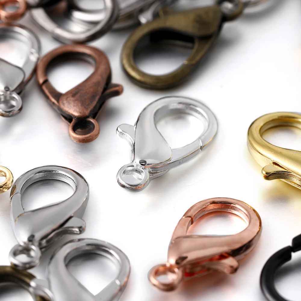 Fecho Lagosta Para Bijuteria com 100 peças 10mm 12mm 14mm 16mm em Oferta na Shopee