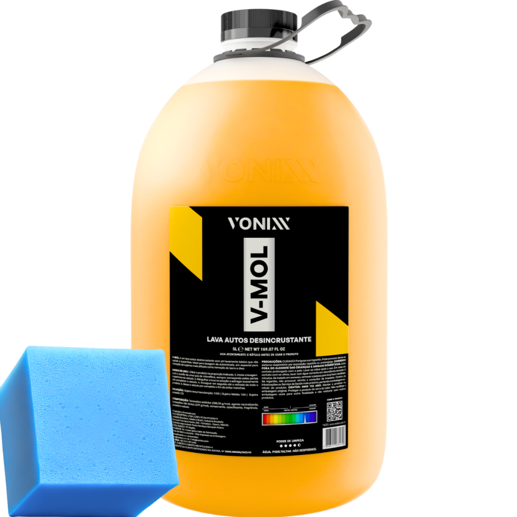 Shampoo Desengraxante Lavagem Automotiva V-Mol Vonixx 5L + Aplicador de Espuma Yamase - Spare Parts and Accessories for Vehicles
