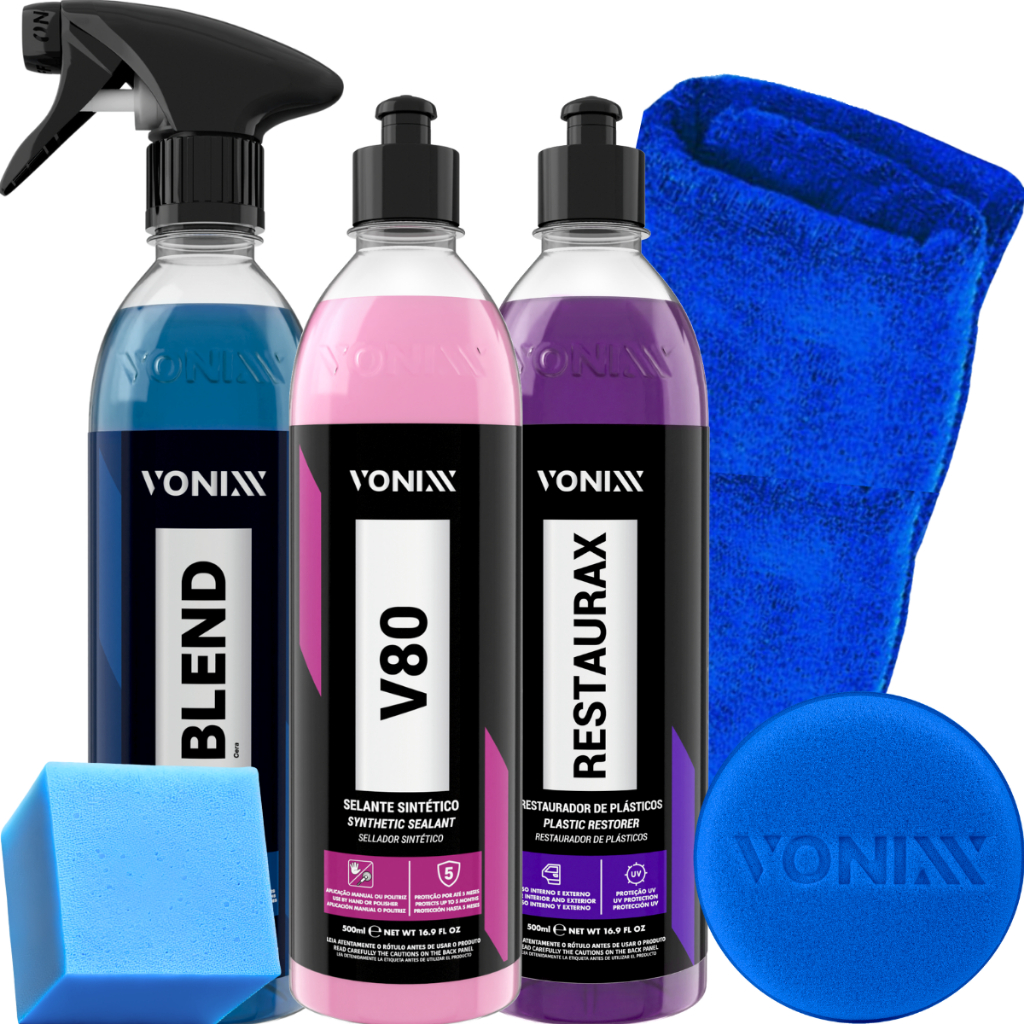 Kit Cera Blend Spray + V80 Selante Sintético + Restaurax Revitalizador Plásticos em Oferta na Shopee