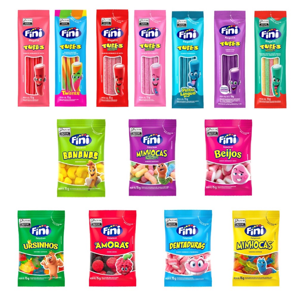 Kit 40 Pacotes Bala Goma Gelatina Fini Doces Sortidos P/ Kit Festa Prenda Lembrancinha em Oferta na Shopee