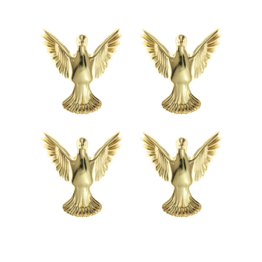 4 Pezinho Metal Bird Pássaro Decoração Caixas Mdf Artesanato