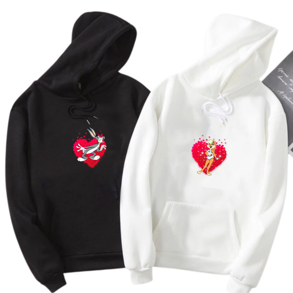 Conjunto Casal Moletom Capuz Pernalonga & lolla NOVO MODELO!