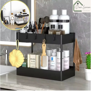 Prateleira 2 andares Organizador Móvel em Plástico Multiuso Suporte Organizador Sala Quarto Cozinha em Oferta na Shopee