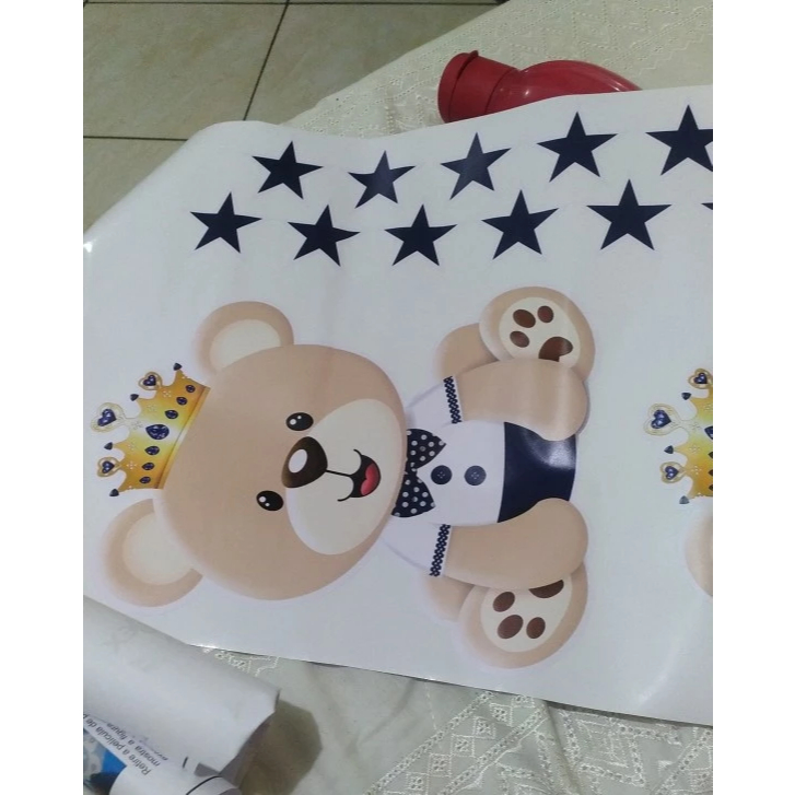 Adesivo Infantil De Parede Ursinho Príncipe + Nome — imagem 2 de 2