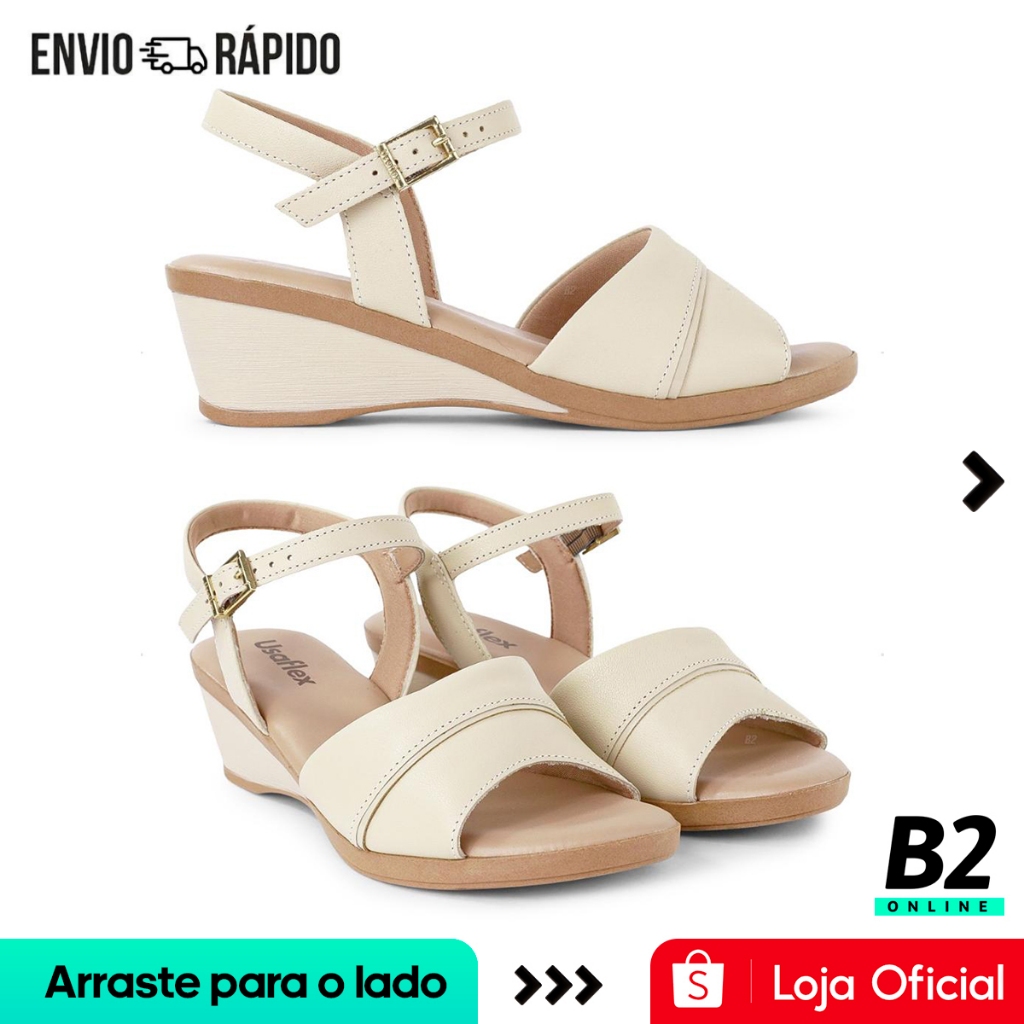 Sandália Usaflex Modern Fivela Feminina Original Com Nota Fiscal e Garantia - Women Shoes