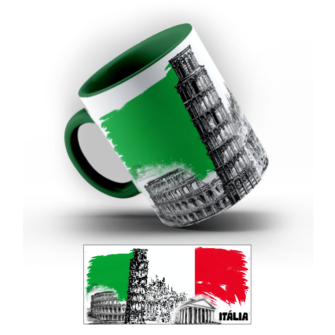 Caneca de Porcelana Itália Pontos Turísticos - 325ml em Oferta na Shopee