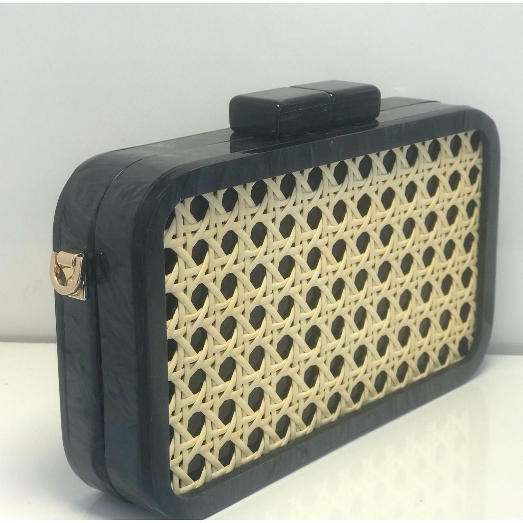 bolsa de noite bolsa de ombro fashion de tecido de bambu bolsa_cyc_58 crossbody — imagem 2 de 2