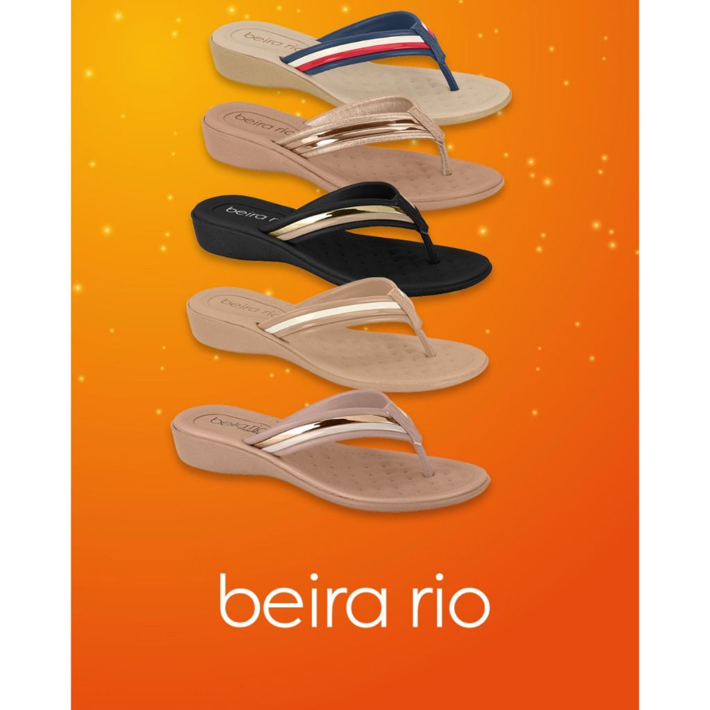 Chinelo de Dedo Beira Rio Feminino Rasteira Sandalia Tamanco ortopédico conforto anabela em Oferta na Shopee