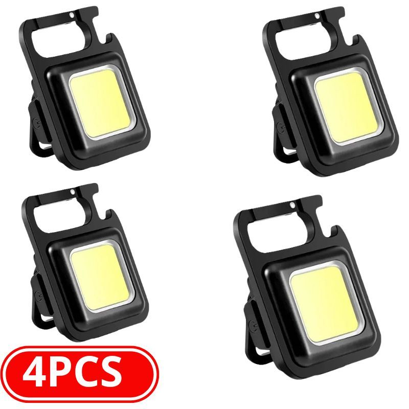Kit1/2/3/4 Mini Lanterna Com led Portátil/USB Recarregável 3 Modos De Luz Lanternas De Chaveiro E Abridor em Oferta na Shopee