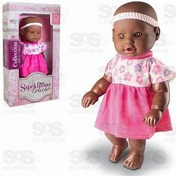 Boneca Coleção Sapekinhas Milk - ref.608- Negra - Milk Brinquedos