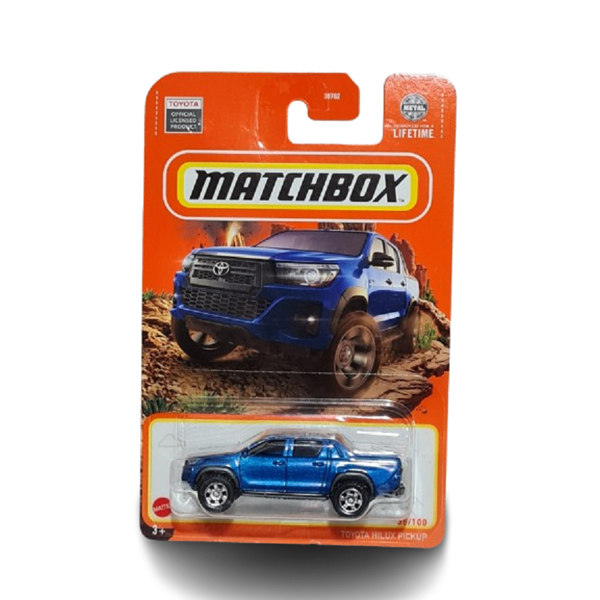 PICKUP TOYOTA HILUX AZUL MATCHBOX 1:64 LACRADO