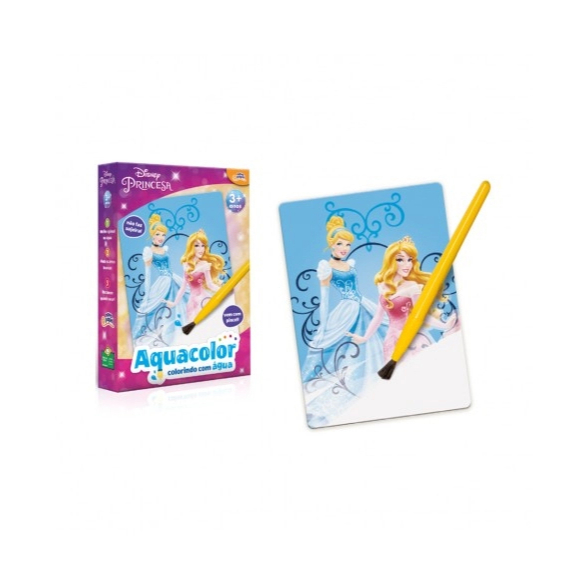 Livro de Pintar com Água Aquacolor Princesas da Disney - Toyster 8066 em Oferta na Shopee