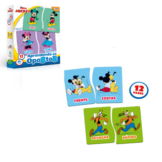 Quebra Cabeça Disney Mickey Mouse Opostos - Toyster 8073 em Oferta na Shopee