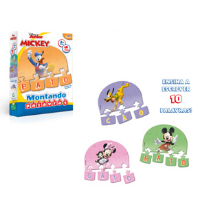 Quebra Cabeça Disney Mickey Mouse Montando Palavras - Toyster 8072 em Oferta na Shopee