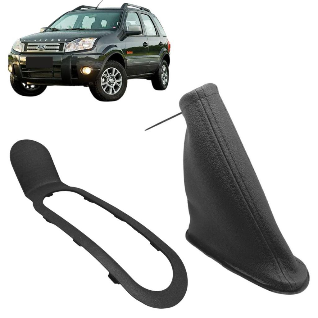 Coifa com Suporte do console Alavanca Freio de mão Ford Ecosport Xls 2003 a 2012 Fiesta Rocam até 2014