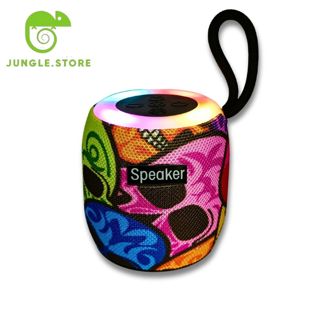 Caixa De Som TWS mini Speaker crânio Bluetooth RGB Portátil 10W usb/aux