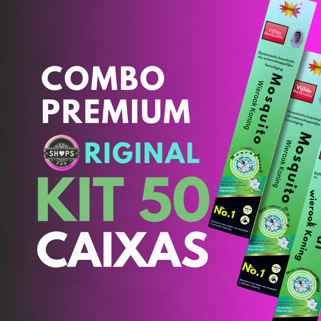 Incenso Repelente Mata Mosquito Natural 50cx em Oferta na Shopee