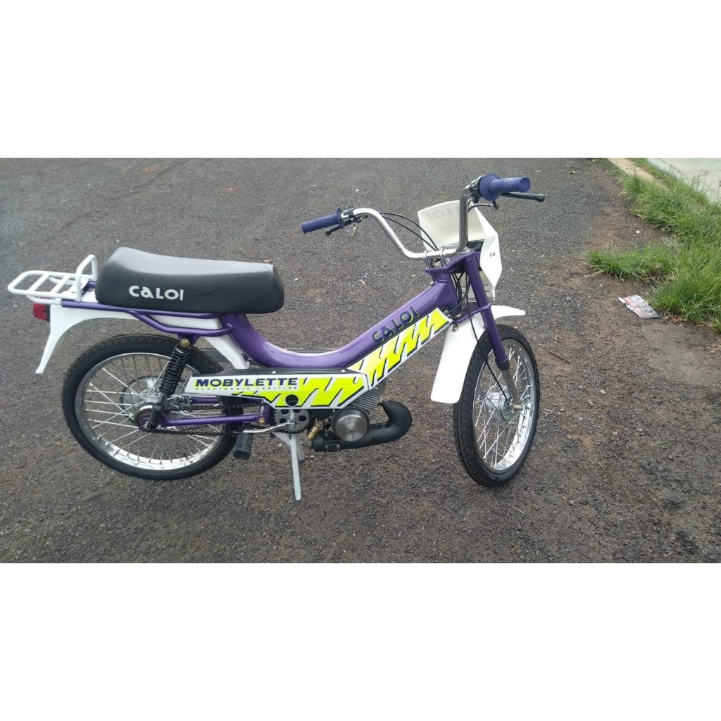 Kit Adesivos Mobylette Caloi Xr 94/95 Azul Com Branco