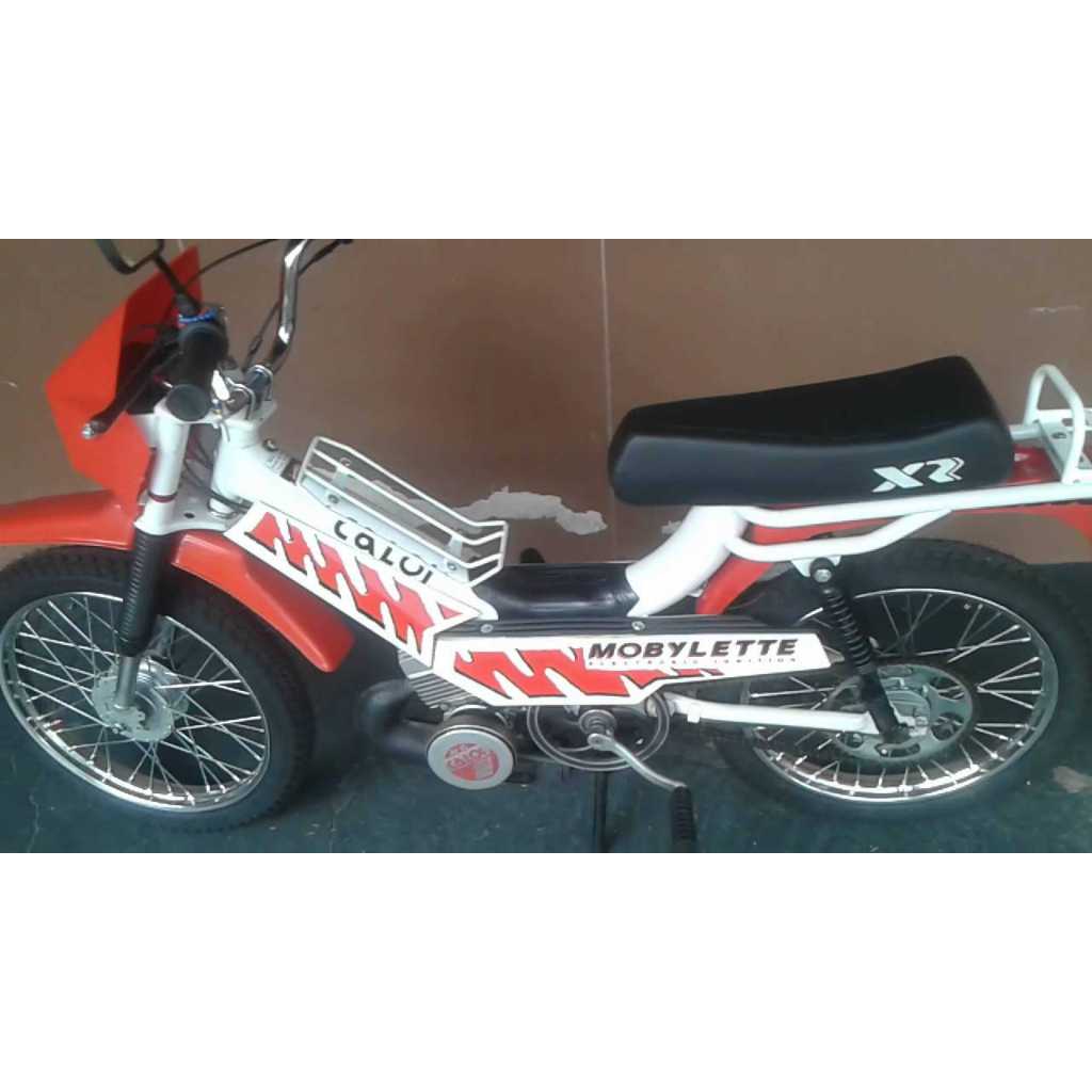 Kit Adesivos Mobylette Caloi Xr 94/95 Vermelho Com Branco