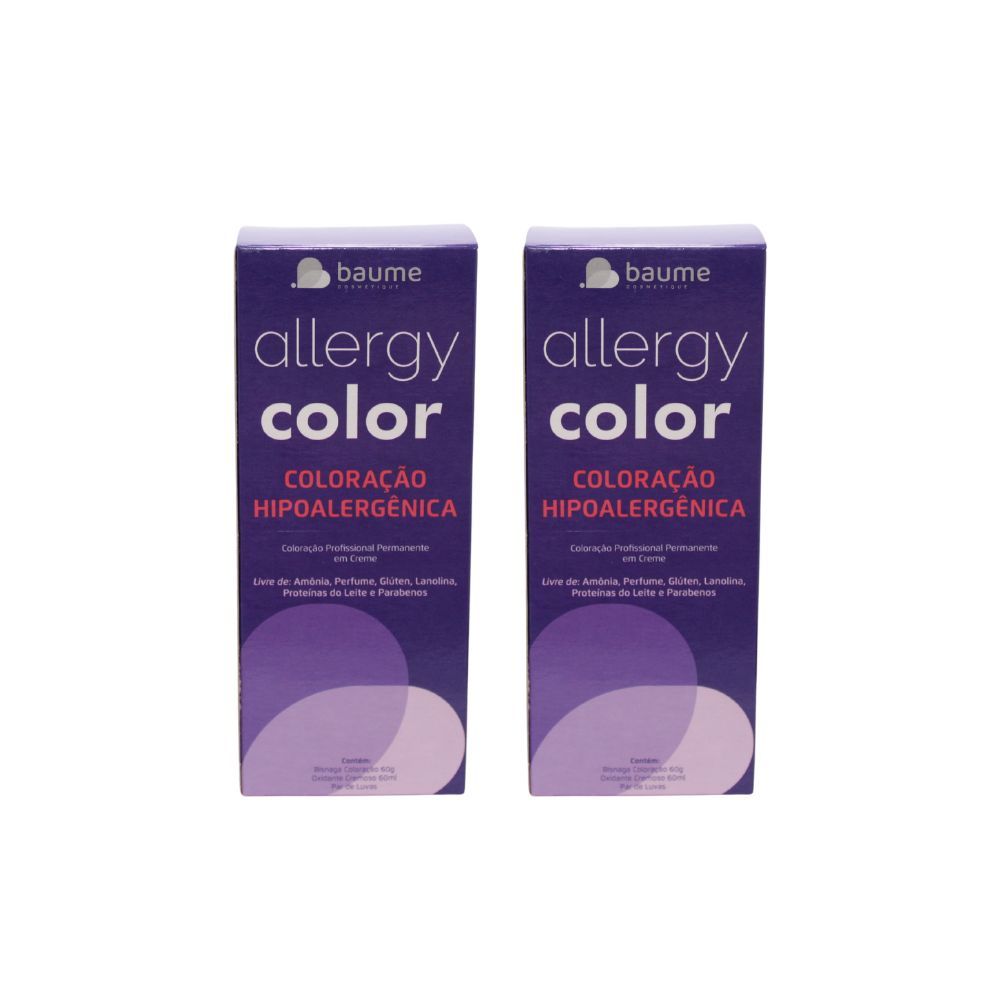 Tinta Hipoalergenica Allergycolor Coloração 5.0 Castanho Claro Kit c/2 - Baume