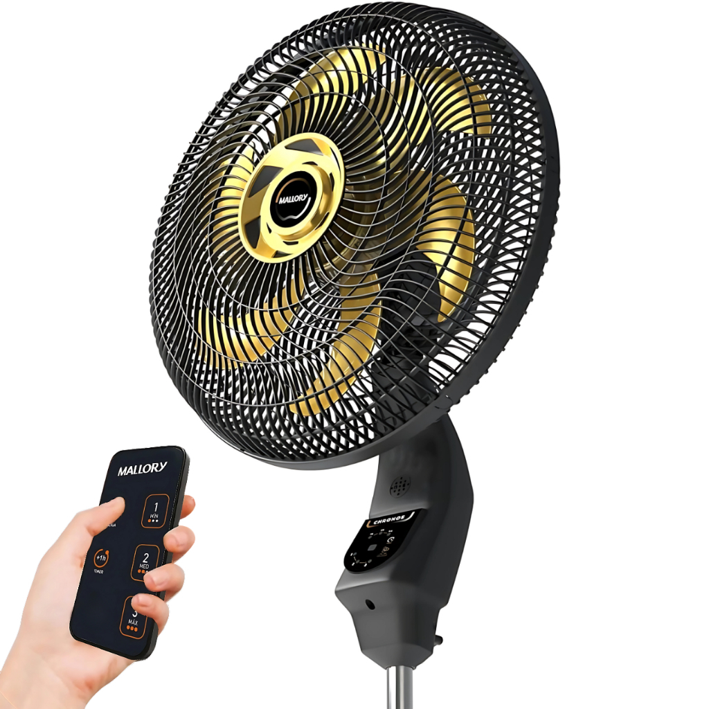 Ventilador de Chão Coluna 40cm Mallory Chronos Turbo Controle Remoto Programável Potente Silencioso em Oferta na Shopee