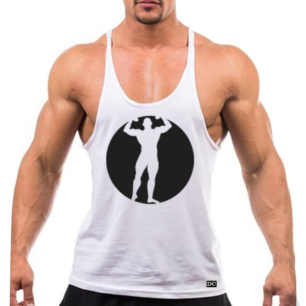 Camiseta Regata Cavada Masculina Nadador Treino Academia Musculoso Estampado