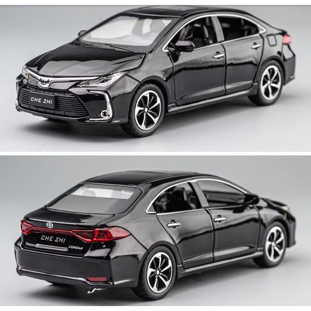 Corolla 1: 32 Escala Modelo De Metal Diecast Carro Brinquedos Pull Back  Miniatura Com Som E Luz Flexão
