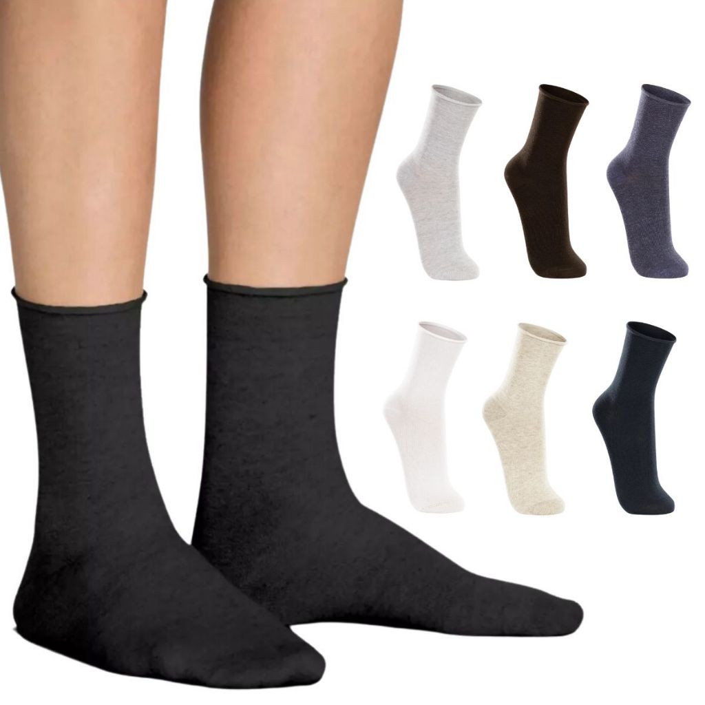 Kit 4 Pares Meia Lupo Sportwear 1275-001 Algodão Sem Punho Cano Longo